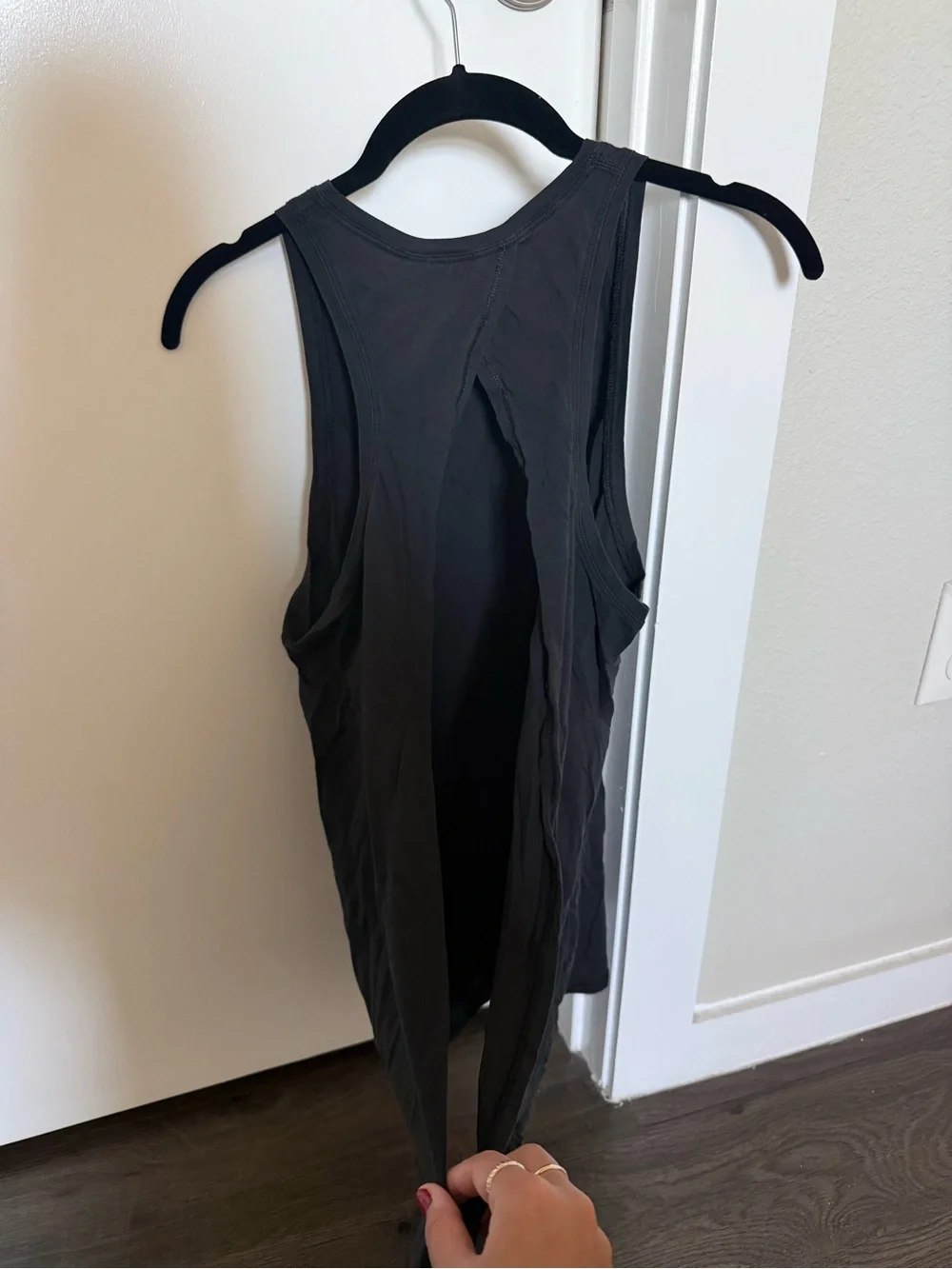 Lululemon Black backless Tank Top